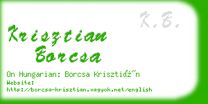 krisztian borcsa business card